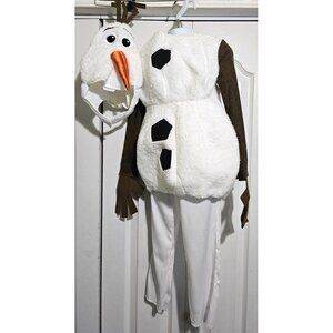 Frozen Olaf Costume Toddler 3T-4T Snowman Plush Belly Hood Disney Disguise Kids
